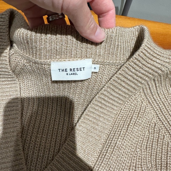 The Reset "Must Have V" Sweater, Tan, Women's Small - Picture 6 of 7